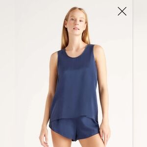 Women's Navy Sleepwear Set (Top Only)